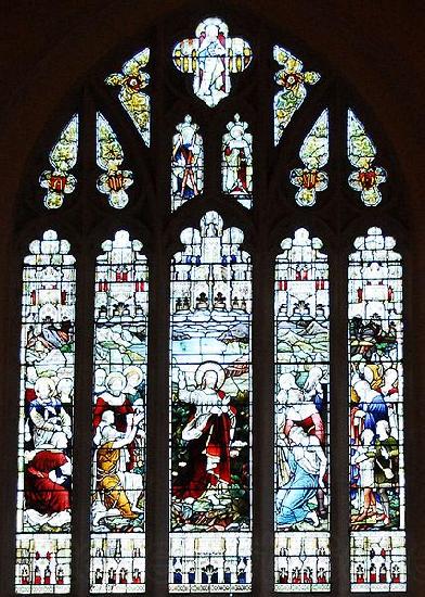 Jean-Baptiste Capronnier Capronnier's east window for the Chapel of St Michael and St George Norge oil painting art